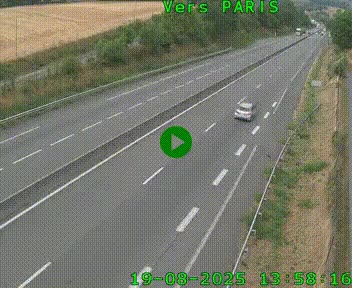 Caméra routière sur l'autoroute A20 à Saint-Hilaire-Bonneval, au sud de Limoges. Vue orientée vers Paris