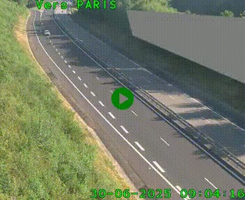 Caméra routière sur l'autoroute A20 à Saint-Pardoux-l'Ortigier, à la jonction avec l'A89. Vue orientée vers Paris