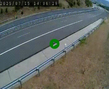Caméra autoroutière France - A75, Engayresque, entre Millau et Séverac-le-Chateau, en direction de Montpellier