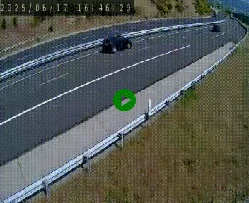 Caméra autoroute A75 à hauteur de la sortie 42 (Rodez, Laissac, Aire de l'Auvergne) située sur la commune d'Auberoques, près de Sévérac-le-Château