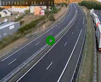 Caméra autoroute A75 à hauteur du col du rocher blanc en direction de Montpellier