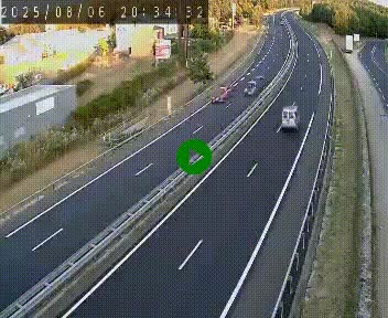 Caméra autoroute A75 à hauteur du col du rocher blanc en direction de Montpellier