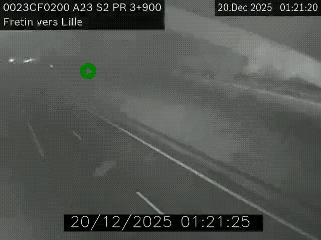 Webcam autoroute A23 à hauteur de Fretin. Vue orientée vers Lille