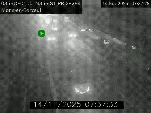Webcam à l'entrée de Lille en direction du périphérique, à proximité de Mons-en-Baroeul sur la N356