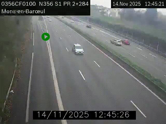 Webcam à l'entrée de Lille en direction du périphérique, à proximité de Mons-en-Baroeul sur la N356
