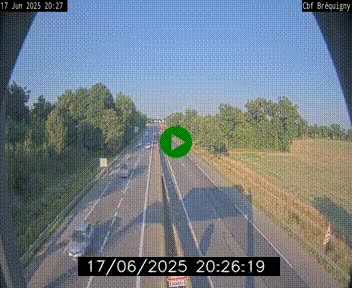 Webcam sur le périphérique de Rennes (N136) à hauteur du quartier Bréquigny, au sud de la ville