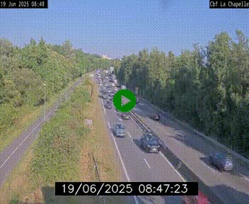 Webcam sur le périphérique de Nantes (N844) à hauteur de Porte de la Chapelle, au nord de la ville
