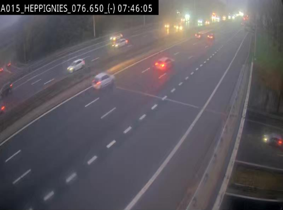 Webcam autoroute Belgique - Heppignies - E42 direction Namur - BK 76.4