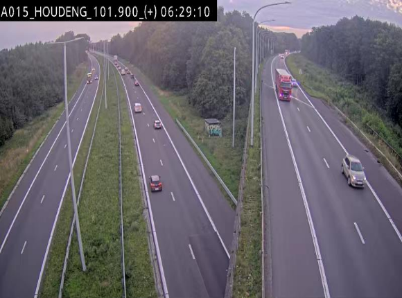 Webcam autoroute Belgique - Houdeng-Goegnies - Jonction E19/E42 direction Tournai/Mons - BK 101.85