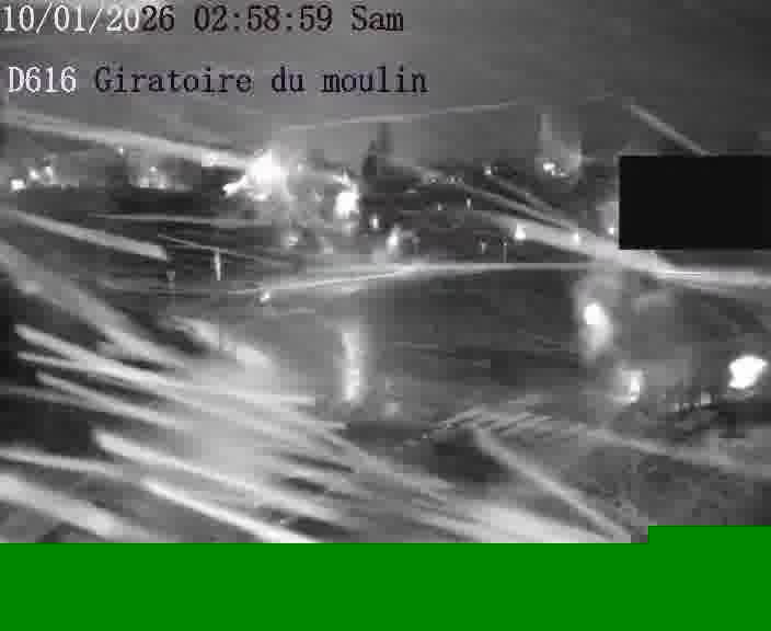 Webcams sur la D616, sur le contournement d'Audun-le-Tiche. Vue orientée vers le rond-point du Moulin, en provenance du Luxembourg