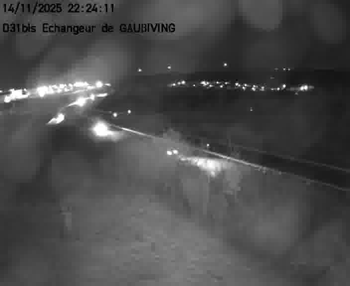 Dispositif d’observation sur D31bis (France) à Gaubiving, en direction de Sarreguemines, offrant une visualisation fiable des conditions de circulation.