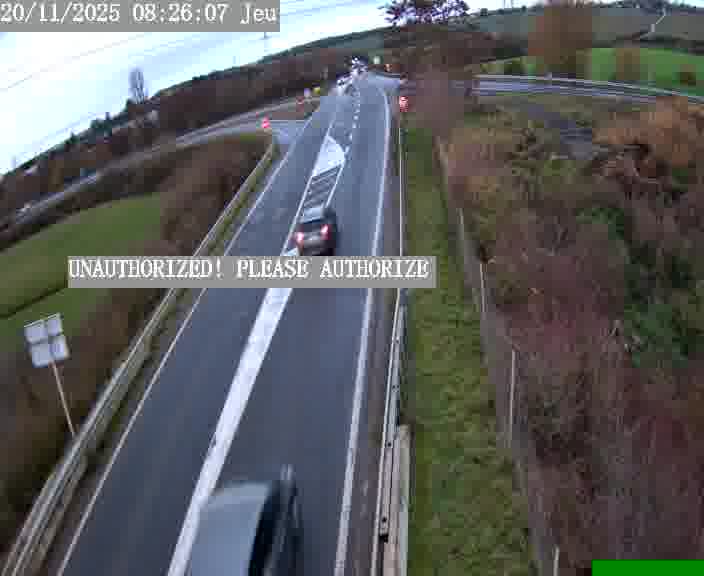 Point de vue trafic déployé sur D181a (France) à Sainte Marie aux Chênes, regardant vers Homecourt, aidant conducteurs et services à anticiper les flux.