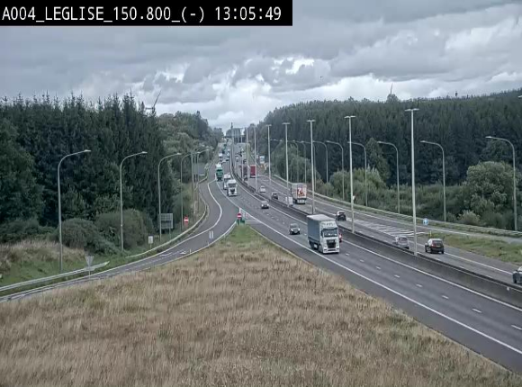 Webcam E411 dans la Côte de Léglise. Vue orientée vers Bruxelles