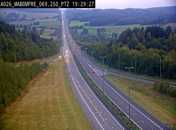 Webcam E25 (A26) à Mabompré. Vue orientée vers Liège