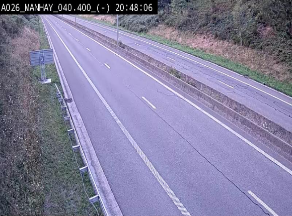 Webcam autoroute A26/E25 à hauteur de Manhay, après la jonction avec la N651 en direction de Liège - BK 40.4