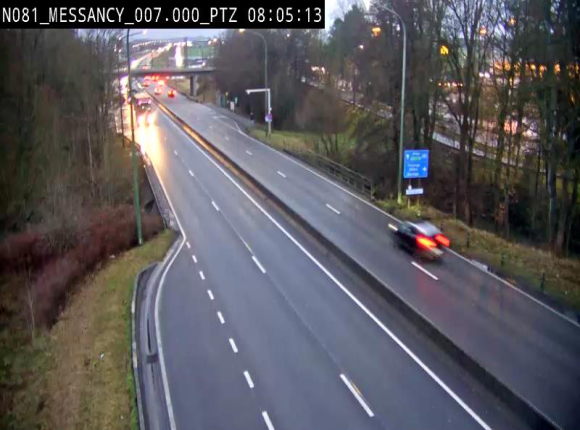 Webcam sur la N81 (E411) à hauteur du Cora Messancy. Vue orientée vers Arlon