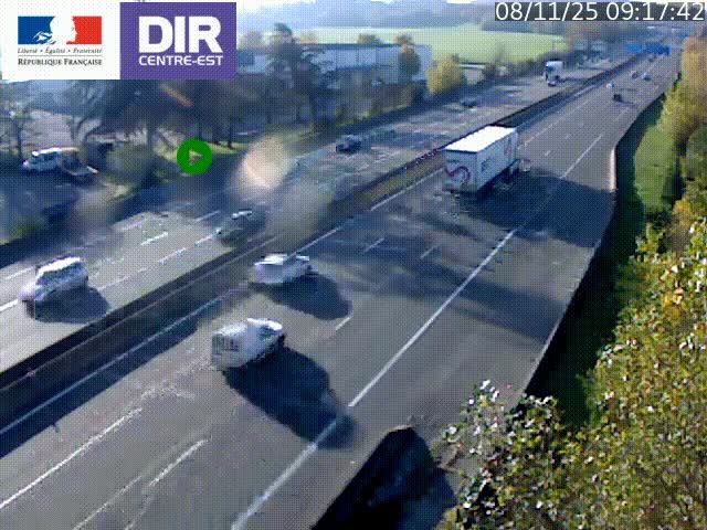 Caméra de circulation à Saint-Priest à la jonction entre l'A43 et l'A46 en direction de Marseille