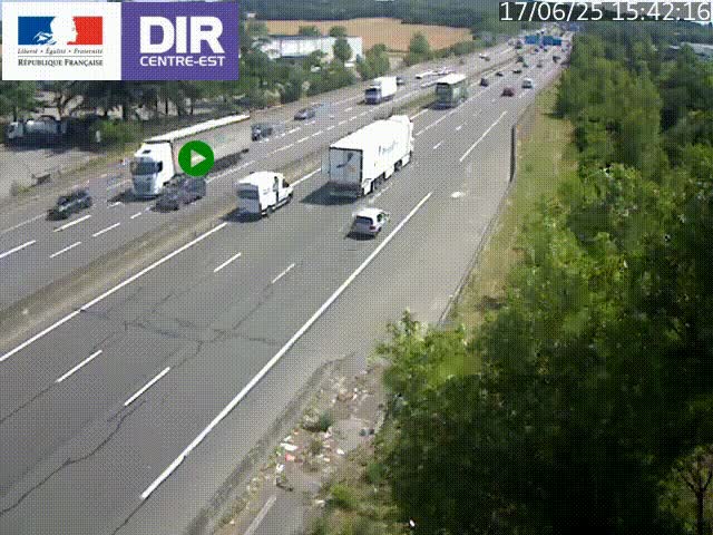 Caméra de circulation à Saint-Priest à la jonction entre l'A43 et l'A46 en direction de Marseille