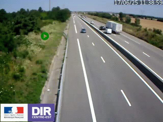 Webcam sur le contournement de Valence, sur la Nationale 7, à la jonction avec la N532, caméra orientée vers Grenoble