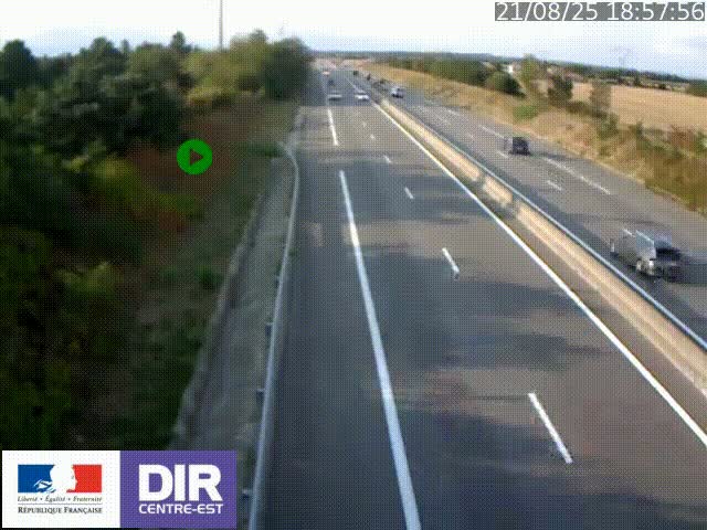Webcam sur le contournement de Valence, sur la Nationale 7, à la jonction avec la N532, caméra orientée vers Grenoble