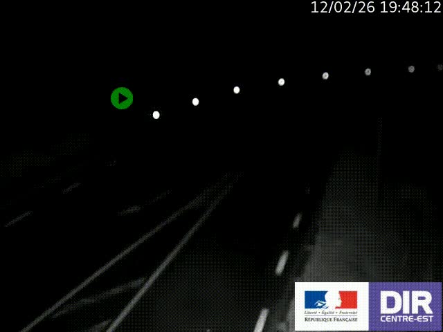 Webcam sur le col Pin Bouchain, vue orientée vers Roanne, en provenance de Lyon sur la nationale 7 (N7)