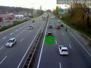 Caméra routière à hauteur des centres commerciaux et de la sortie 14 en direction d'Albertville