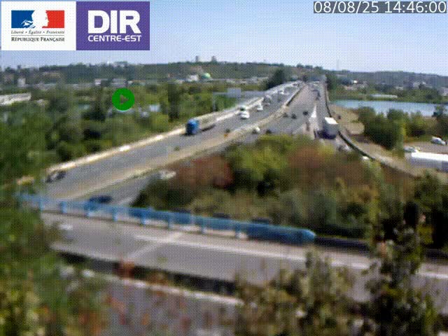 Webcam autoroute sur A450 à Pierre-Bénite en direction de Lyon et de l'autoroute A7