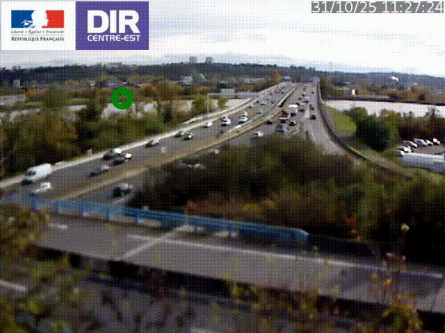 Clone of Caméra de circulation sur A7 à Lyon Perrache vers Marseille, le long du Rhône