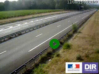 Webcam autoroute sur l'A77 à hauteur de Pouilly-sur-Loire en direction de Nevers