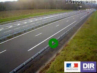 Webcam autoroute sur l'A77 à hauteur de Pouilly-sur-Loire en direction de Nevers