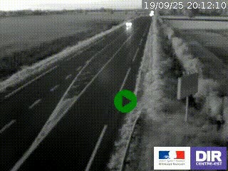 Webcam routière sur la RN7 à hauteur de Toulon-sur-Allier, entre Moulins et Vichy
