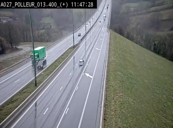 Webcam sur l'A27/E42 à hauteur du Viaduc de Polleur, juste après l'aire de Polleur