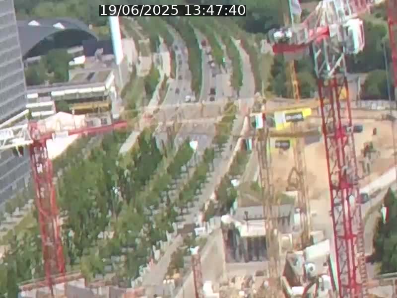Webcam sur l'avenue John Fitzgerald Kennedy (N51) avec vue orientée vers le Findel
