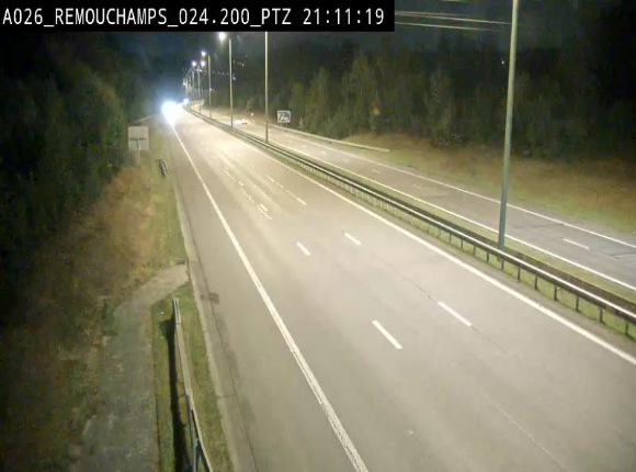 Webcam E25/A26 à Aywalle, à hauteur de Spa. Vue orientée vers Liège