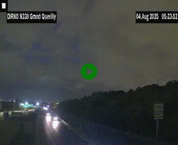 Webcam routière sur N338 à hauteur de Grand-Quevilly en périphérie de Rouen. Vue orientée vers Rouen