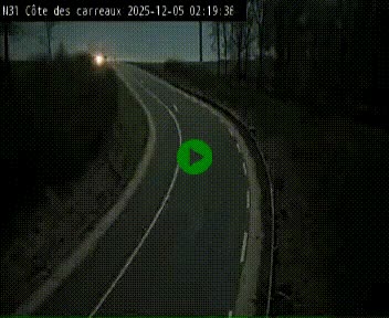 Webcam en haut de la Côte des Carreaux sur la N31 à Avesnes-en-Bray. Vue orientée vers Rouen