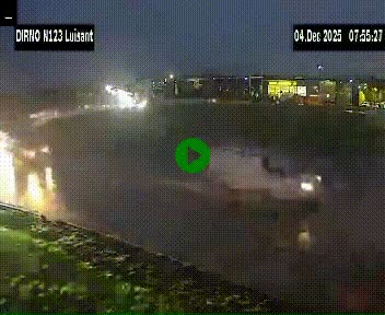 Webcam en périphérie de Chartres sur la N123, à hauteur de Luisant. Vue orientée vers Chartres