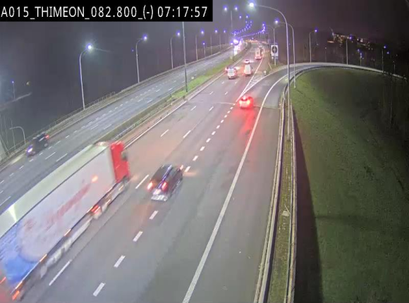 Caméra trafic Belgique - Thiméon - E42, jonction avec A54 (E420) direction La Louvière/Charleroi - BK 82.82