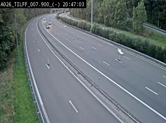 Webcam autoroute A26/E25 à Esneux, en Belgique en direction Luxembourg - BK 7.9