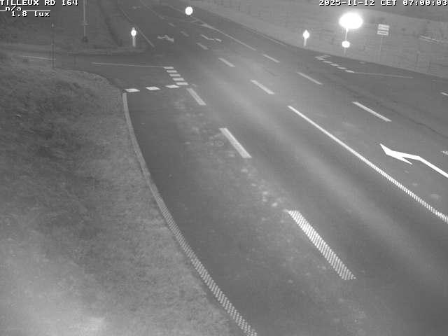 Webcam sur la RD164 à Tilleux. Vue orientée vers Neufchâteau