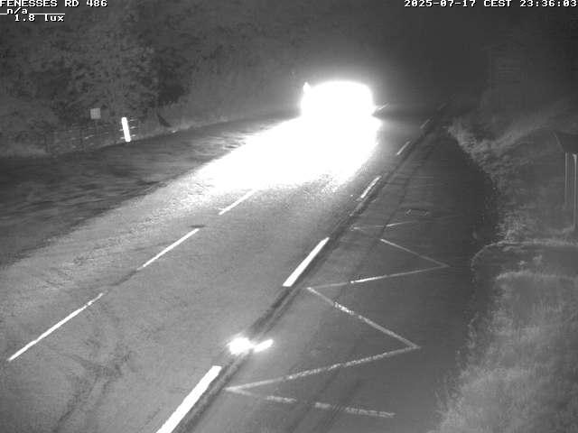 Webcam en haut du col des Fenesses, aussi appelé col du Ménil sur la D486 à 593 mètres d'altitude dans les Vosges