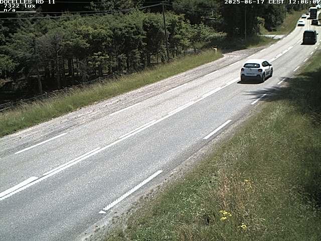 Webcam à 424 mètres d'altitude dans la Tranchée de Docelles dans les Vosges, à proximité d'Epinal sur la route de Gerardmer (D11)