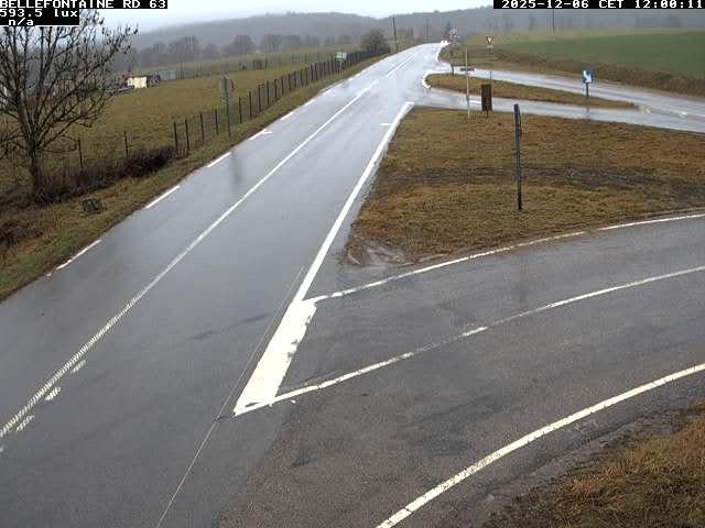 Webcam à Bellefontaine dans les Vosges à 552 mètres d'altitude sur la D63, à la jonction avec la D20A