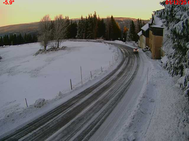 Webcam en haut du col du Ballon d'Alsace sur la D465 à 1075 mètres d'altitude dans les Vosges