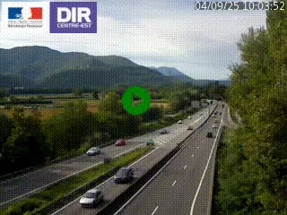 Caméra trafic à Meylan sur la Rocade-Sud de Grenoble en direction d'Aix-en-Provence