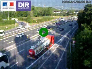 Caméra routière à hauteur de la sortie 15 Chambéry-centre au PK 4,103 en direction d'Albertville