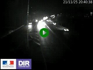 Caméra autoroute sur A6 - Valvert, près de Lyon, en direction de Paris, à hauteur de la sortie 36 Porte du Valvert