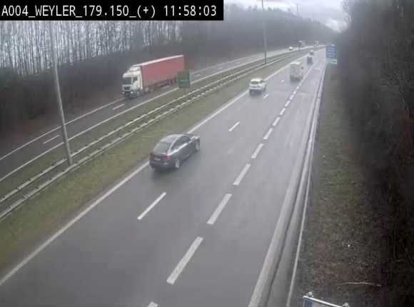 Webcam juste après la sortie 31 Arlon qui permet de rejoindre l'E411 depuis la N82