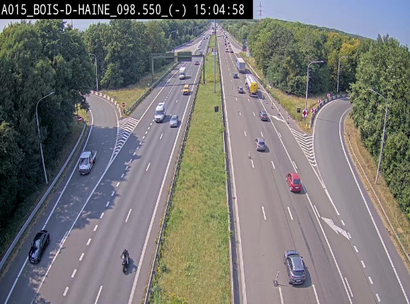 Webcam autoroute Belgique - Bois d'Haine - E42 - BK 98.6