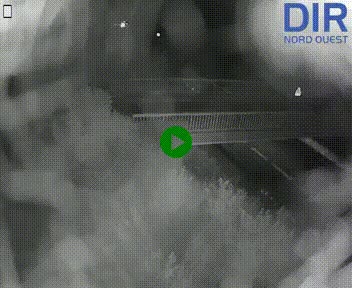 Webcam sur A84 à hauteur de Pont-Farcy, au niveau du pont autoroutier sur la Vire, au sud de Saint-Lô